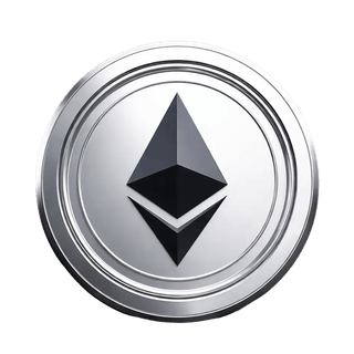 Icône flottante associée à la cryptomonnaie Ethereum ETH